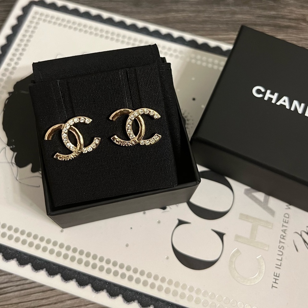 CHANEL Gold and Silver Earrings